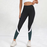 Color blocked High Waist Yoga Pants